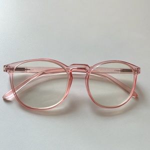 Bluelight blocking glasses - non prescription - pink acrylic